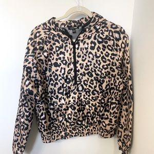 FASHION NOVA leopard windbreaker size L womens